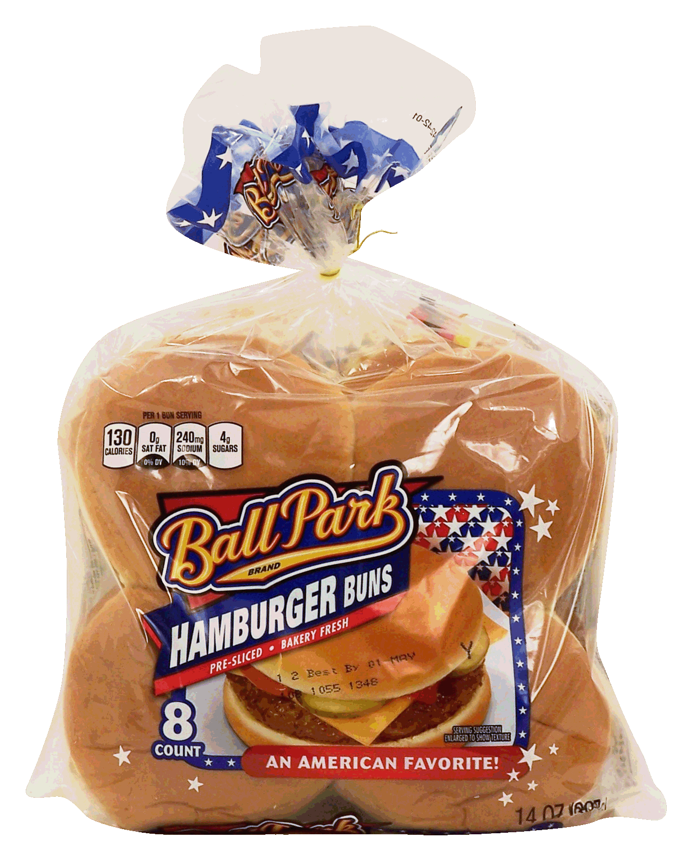 Ball Park  hamburger buns, pre-sliced, 8-count Full-Size Picture